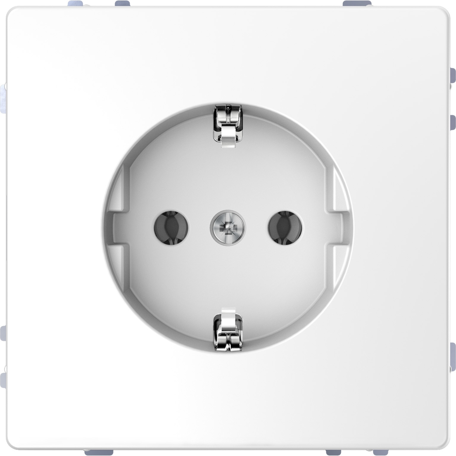Merten System Design როზეტი დამიწებით, თეთრი — როზეტები და ჩამრთველები